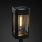 Balise solaire lanterne carrée noire de 41 cm, lot de 4 IP44