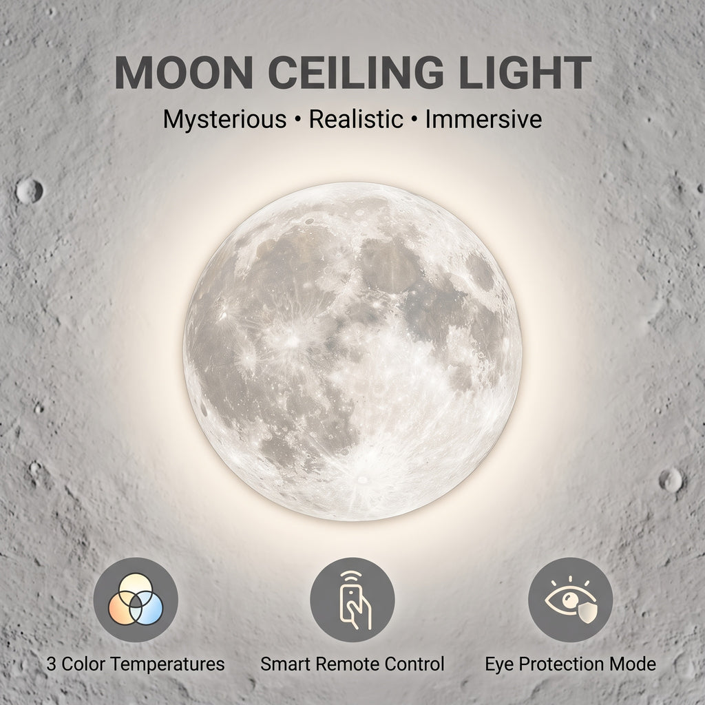 Plafonnier LED pleine lune Ø 33 cm, trois teintes à l'interrupteur