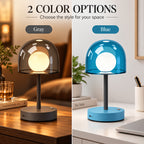 Lampe champignon sans fil à dôme gris ou bleu, 3000 à 6500K
