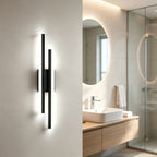 Applique murale LED double barre noire de 60 cm, blanc neutre