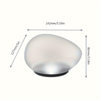 Lampe solaire galet givré grand format 14,2 cm pour massif