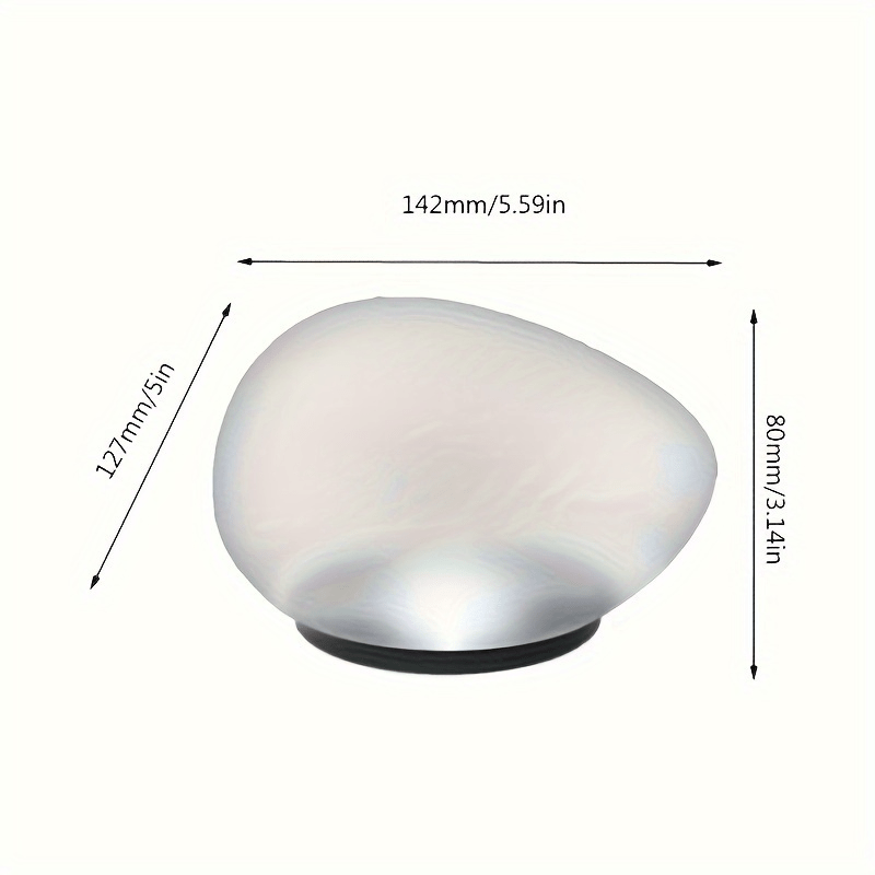 Lampe solaire galet givré grand format 14,2 cm pour massif