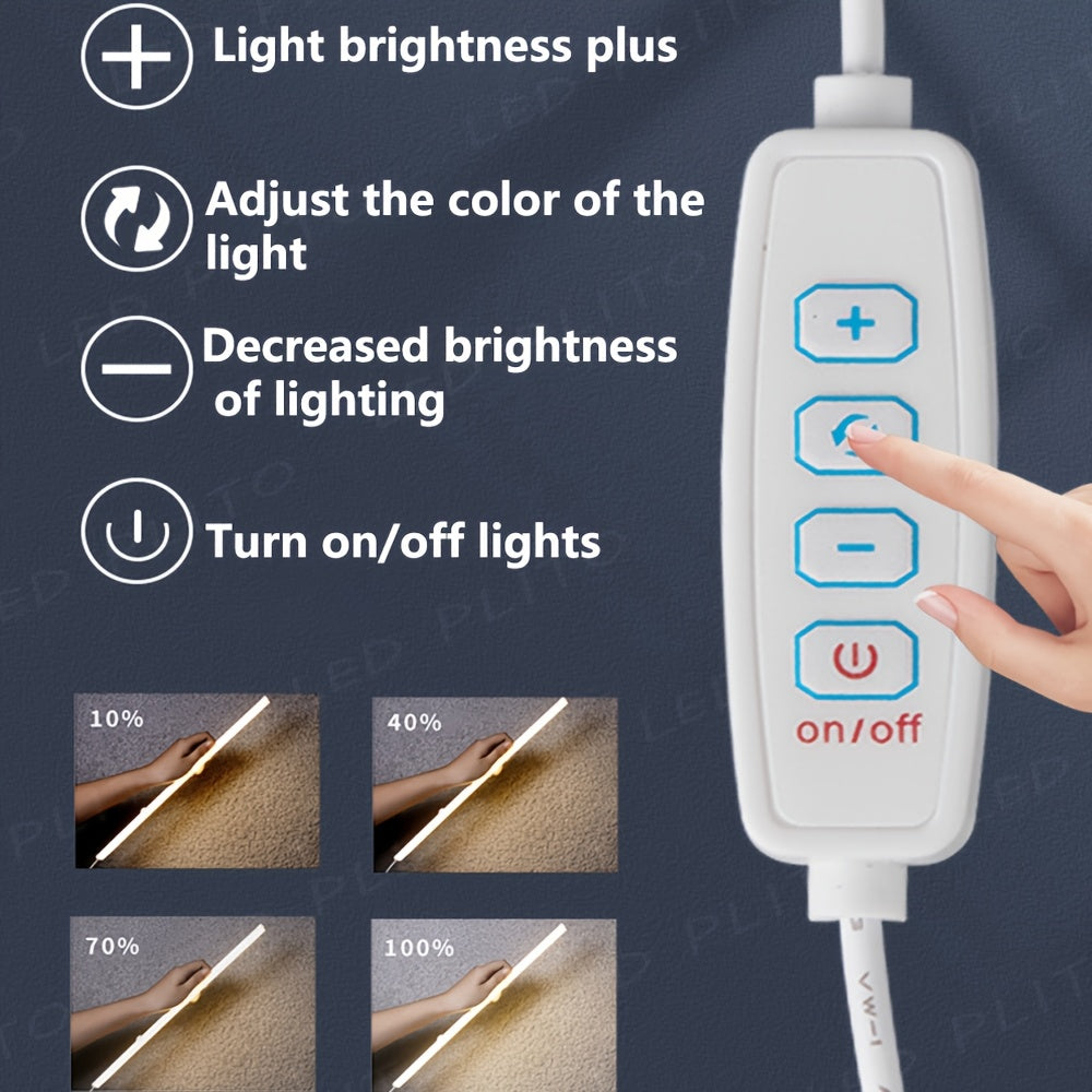 Réglette LED USB à boîtier de commande, trois teintes, 20 à 50 cm