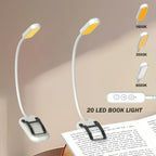 Lampe de lecture à pince 20 LED de 54 g, lumière ambrée 1600 K