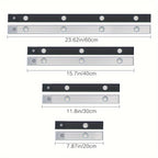 Lot de 2 réglettes LED à spots, argentées ou noires, 20 à 40 cm