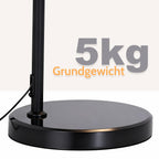 Lampadaire arc noir 181 cm, abat-jour tambour en tissu Ø 30 cm
