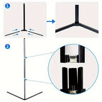 Lampadaire d'angle LED 140 cm, blancs 2700 à 6000 K et couleurs
