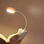 Lampe de lecture ronde à pince rechargeable avec câble USB