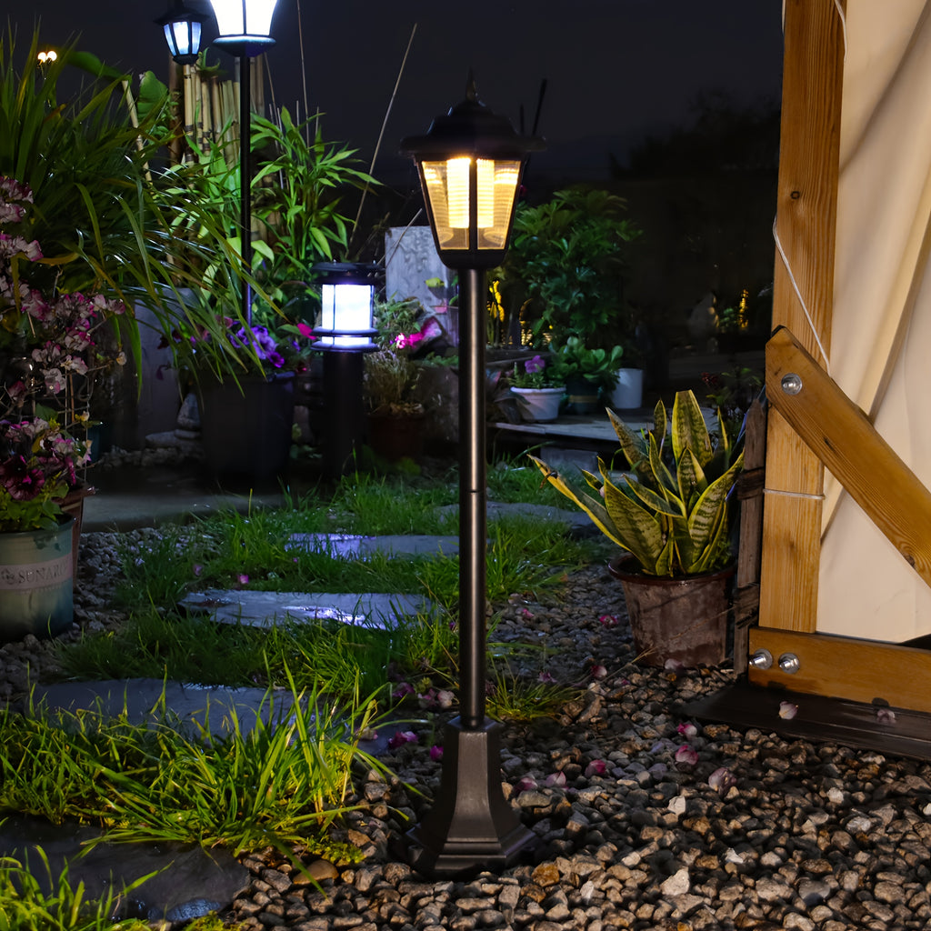 Lampadaire solaire rétro de 82 cm pour allée de jardin, IP44