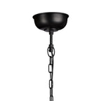 Suspension noire sur chaîne, dôme Ø 21 cm à intérieur cuivré