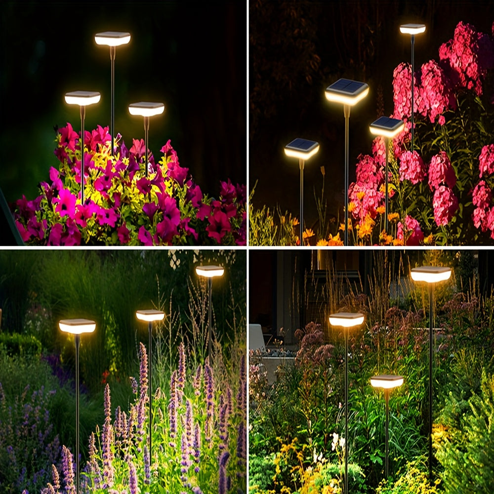 Lampe solaire de jardin oscillante sur tige souple, lot de 4 IP65