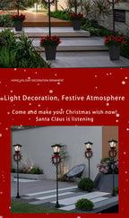 Lampadaire solaire de Noël 150 cm avec couronne et jardinière