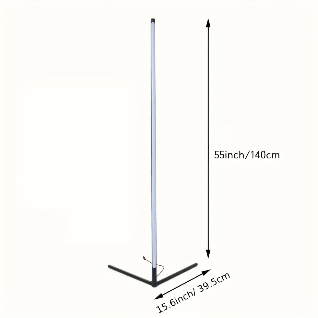 Lampadaire d'angle LED 140 cm, blancs 2700 à 6000 K et couleurs