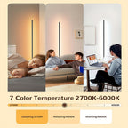 Lampadaire d'angle LED 140 cm, blancs 2700 à 6000 K et couleurs