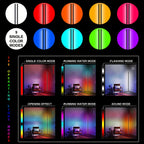 Lampadaire d'angle LED 140 cm, blancs 2700 à 6000 K et couleurs