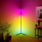 Lampadaire d'angle LED 140 cm, blancs 2700 à 6000 K et couleurs