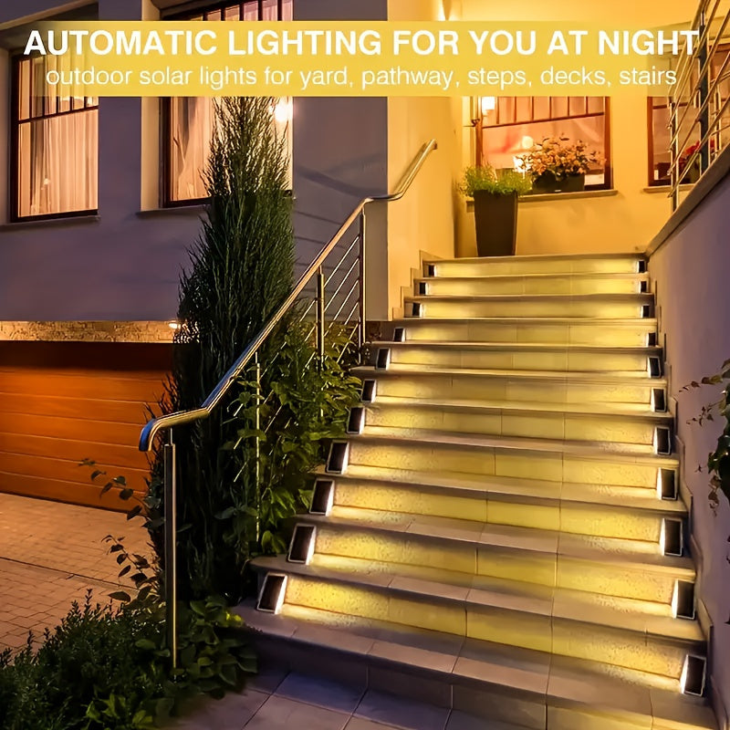 Applique solaire de marche triangulaire 24 LED, IP65, lot de 2