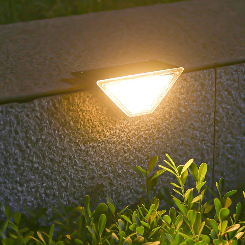 Applique solaire de marche triangulaire 24 LED, IP65, lot de 2