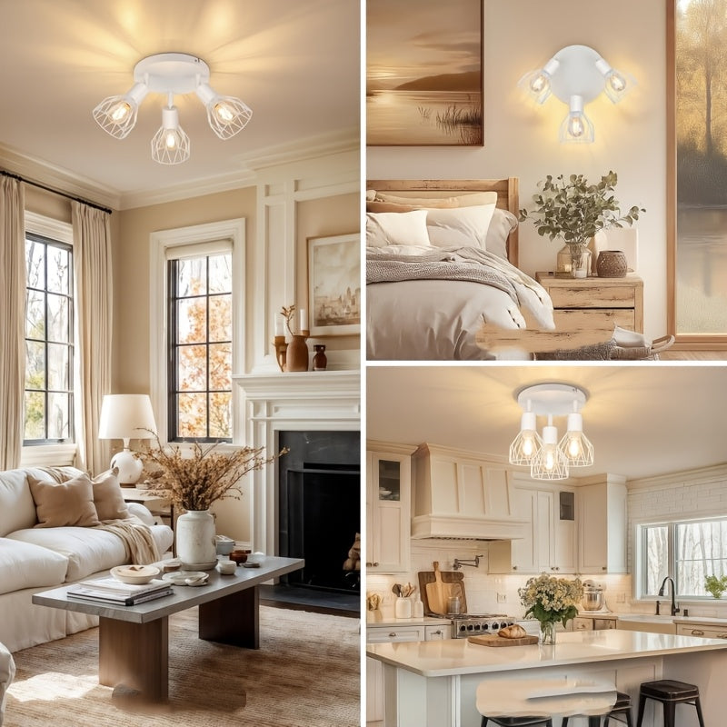 Plafonnier orientable pour chambre aux tons clairs