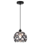 Suspension boule ajourée à cabochons effet cristal, Ø 20 cm, E27