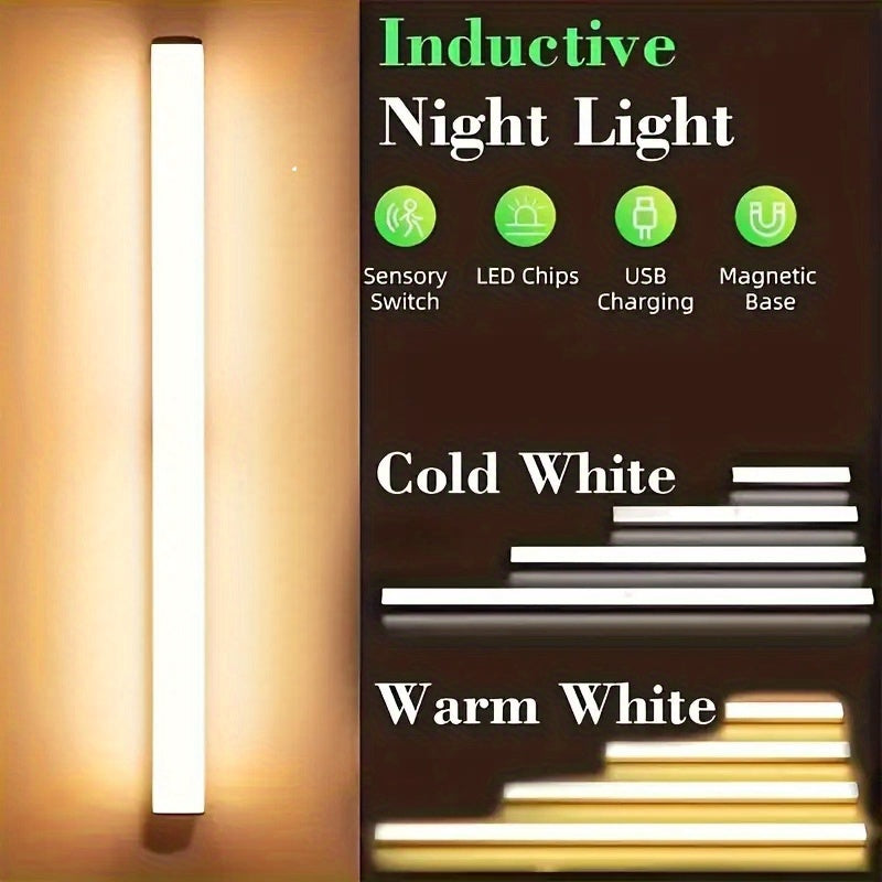 Lot de 3 barres LED à détecteur, 10 à 50 cm, blanc chaud ou froid
