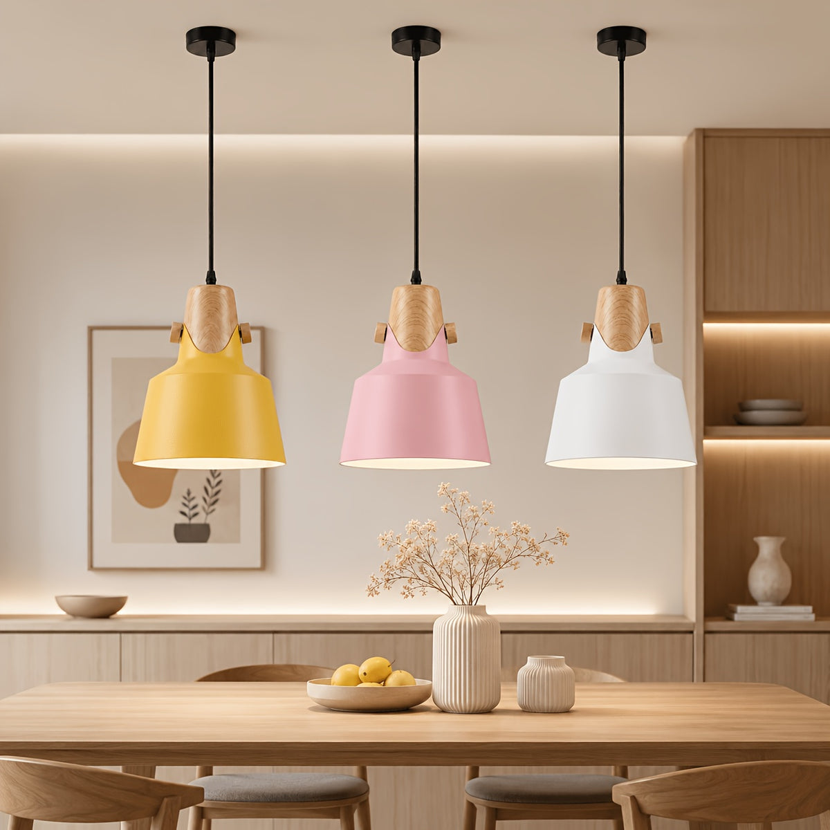 Une suspension colorée pour cuisine, salon et table