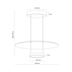 Suspension LED à disque blanc Ø 60 cm, lumière chaude 3000K