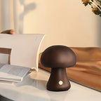 Lampe champignon en bois sans fil, veilleuse tactile rechargeable