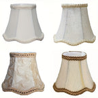 Abat-jour cloche festonnés à galon tressé, lot de 3 ou 6, Ø 13 cm