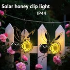 Suspension solaire abeille à crochet ressort, jaune et noire, IP44