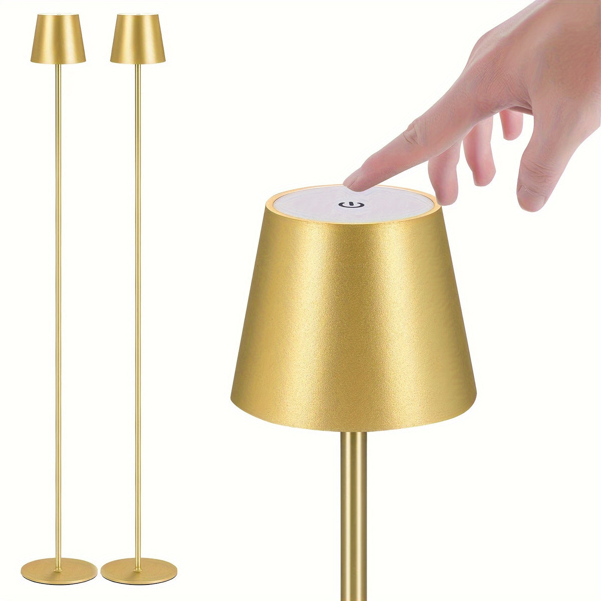 Lampadaire sans fil rechargeable à hauteur modulable