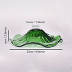 Verre de remplacement transparent ondulé en corolle, Ø 23 cm