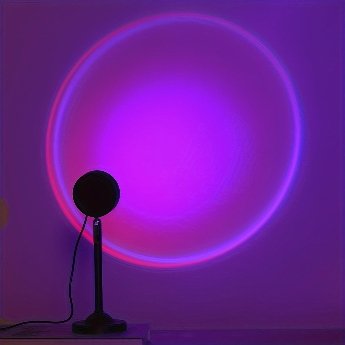 Lampe d'ambiance projection coucher de soleil RVB, télécommande