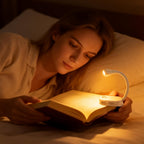 Lampe de lecture à pince galet, variation de 10 à 100 %, USB-C