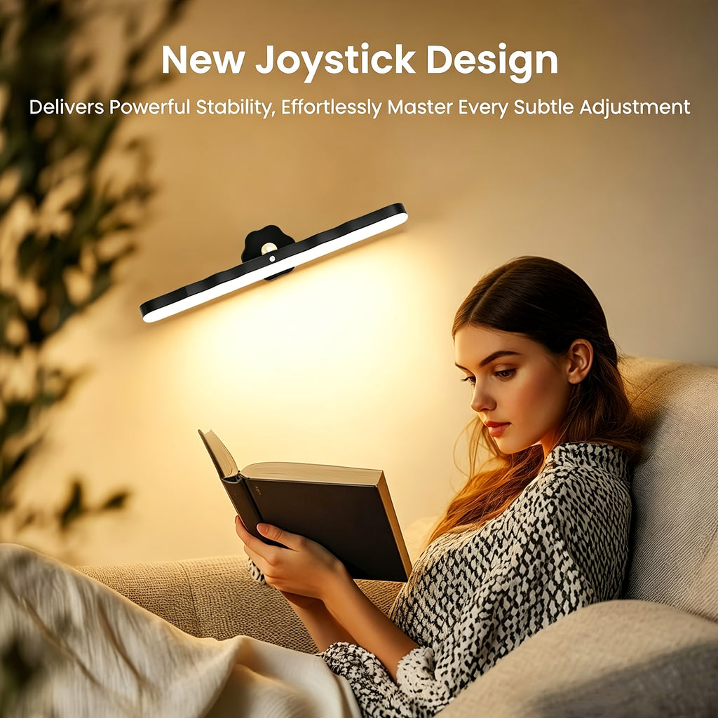 Applique murale LED noire rotative de 30 cm, liseuse sans fil