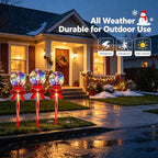 Boule de Noël solaire sur piquet, lumière colorée et clignotante