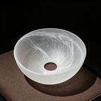 Verre de remplacement dôme dépoli à veinures blanches, Ø 20 cm, E27
