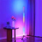 Lampadaire trépied LED RVB avec télécommande, colonne de 110 cm
