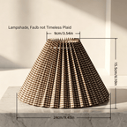 Lot de 2 abat-jour plissés à carreaux vichy marron, Ø 24 cm