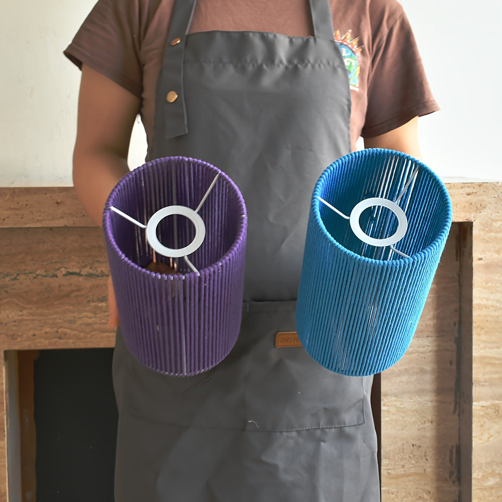 Abat-jour cylindre en cordelette textile, cinq coloris au choix