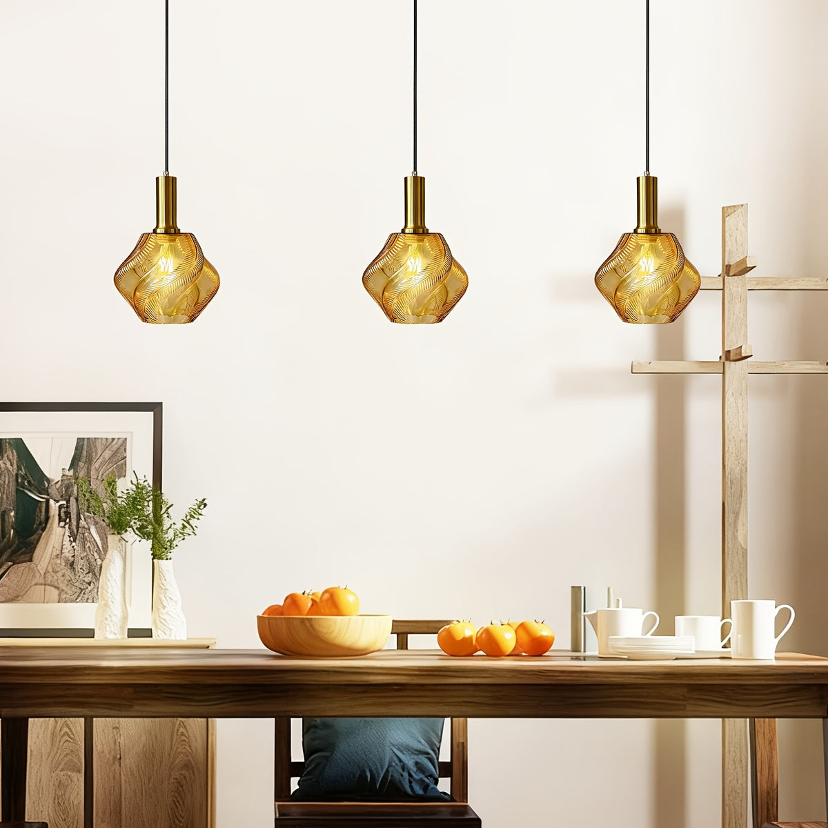 Suspension douille dorée brossée, câble 120 cm et rosace Ø 12 cm