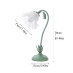 Lampe de bureau fleur à col flexible, tulipe en acrylique, 50 cm