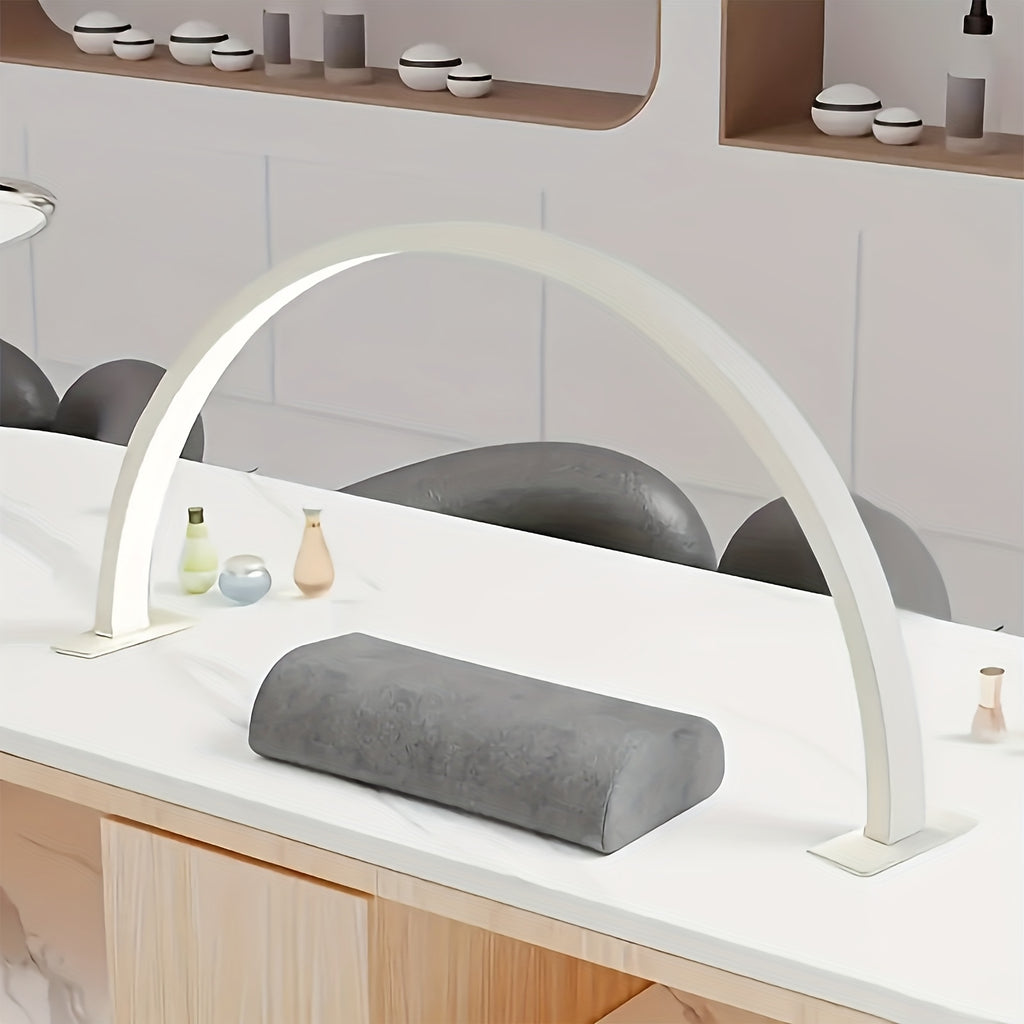 Lampe de bureau LED demi-lune blanche, arche de 42 cm à 3 teintes