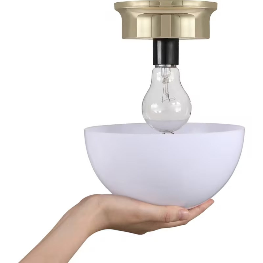 Lot de 2 abat-jours dôme blancs en acrylique à clipser sur l'ampoule