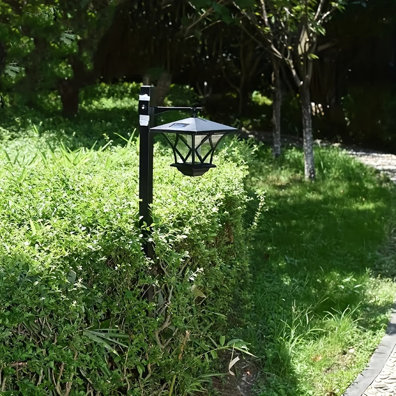 Lampadaire solaire lanterne sur mât, pose en tête ou en potence