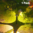 Projecteur solaire de jardin à 4 faisceaux sur piquet de 46 cm
