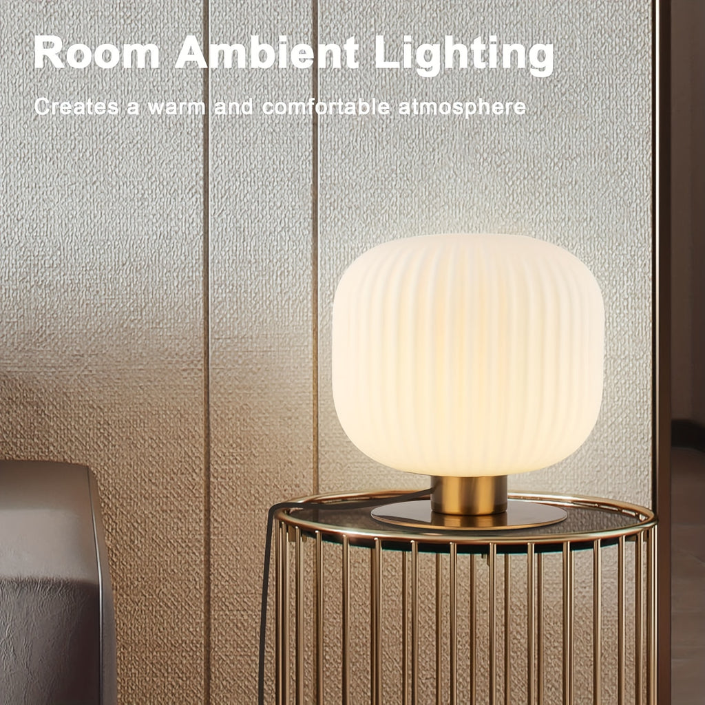 Verre de remplacement globe côtelé Ø 20 cm, quatre teintes