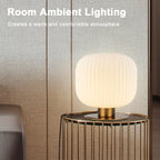Verre de remplacement globe côtelé Ø 20 cm, quatre teintes