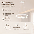 Lustre LED spirale à deux niveaux Ø 40 cm, blanc ou noir, 34 W