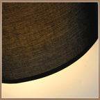 Lampadaire liseuse noir à potence et abat-jour tambour, 166 cm